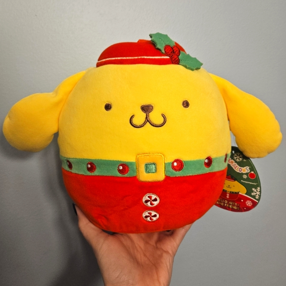 NWT Pomprompurin from Hello Kitty Sanrio Christmas Holiday 8" Squishmallow